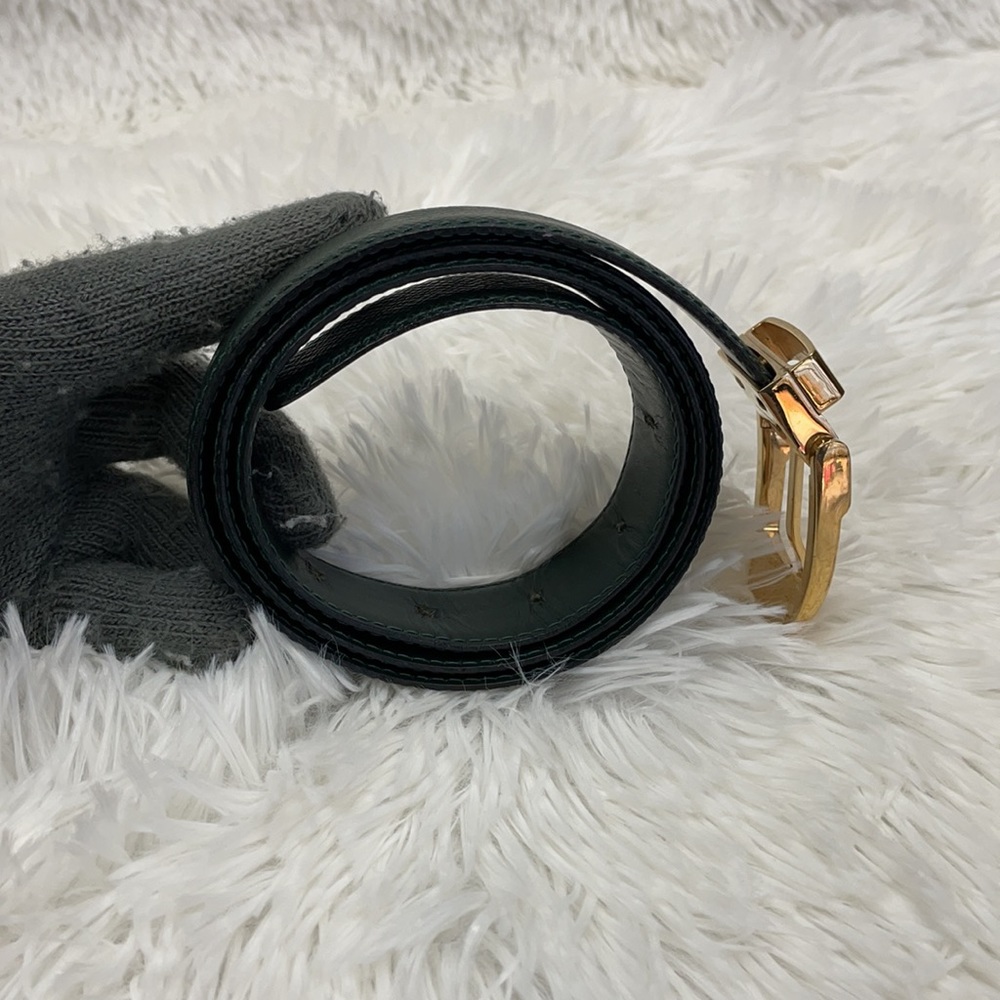 LOUIS VUITTON TAIGA  BELT GREEN CT0945 size 85/34 - Picture 3 of 10